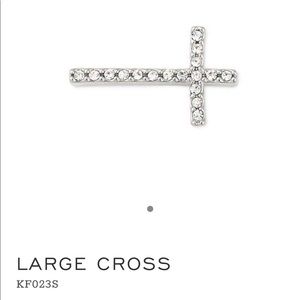 Large cross pave charm